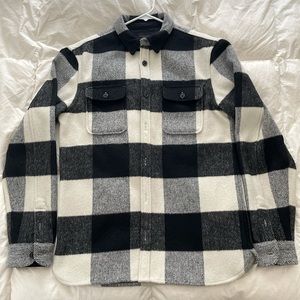 AllSaints heavyweight flannel shirt jacket